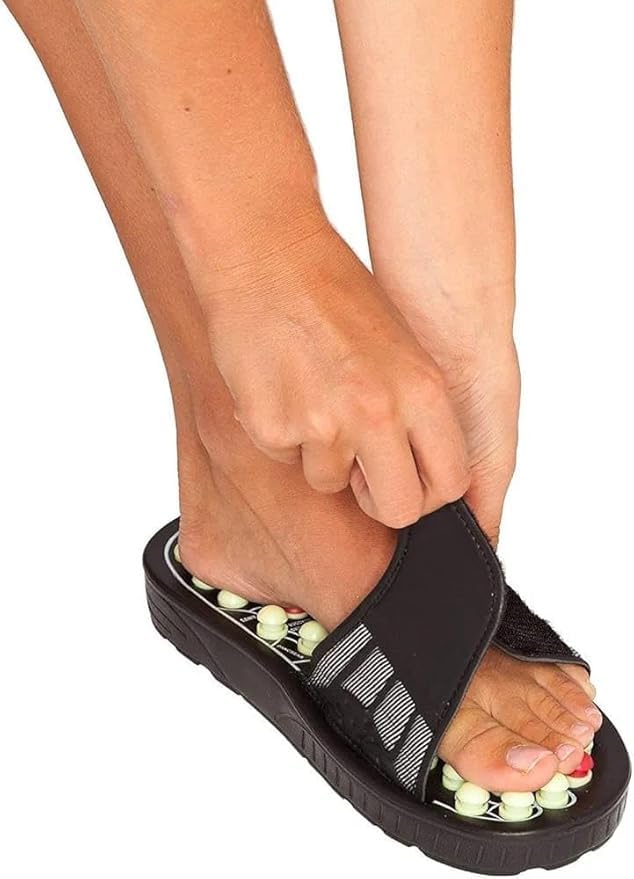 AQUACARE Magnetic Therapy Paduka Slippers | Acupressure | Blood Circulation Slippers Foot Massager For Men and Women (Unisex) |  Pack of 1