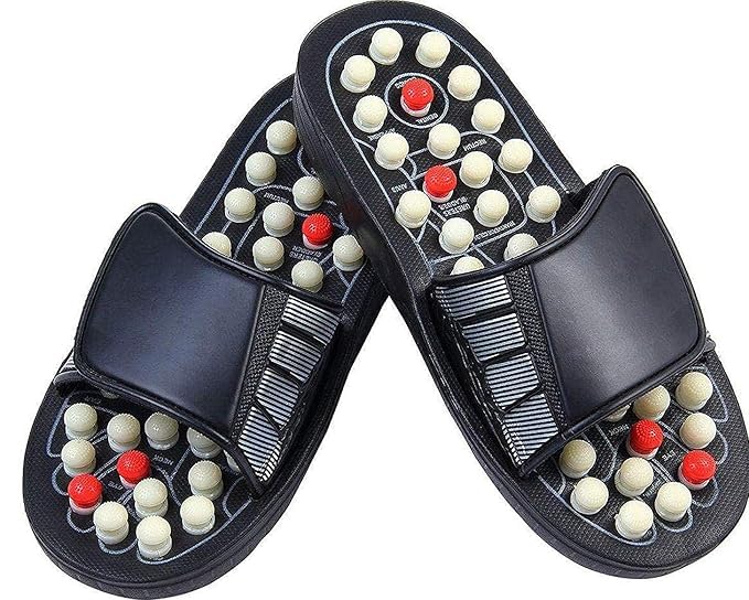 AQUACARE Magnetic Therapy Paduka Slippers | Acupressure | Blood Circulation Slippers Foot Massager For Men and Women (Unisex) |  Pack of 1
