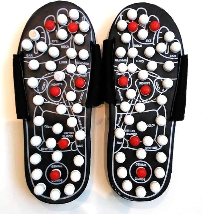 AQUACARE Magnetic Therapy Paduka Slippers | Acupressure | Blood Circulation Slippers Foot Massager For Men and Women (Unisex) |  Pack of 1